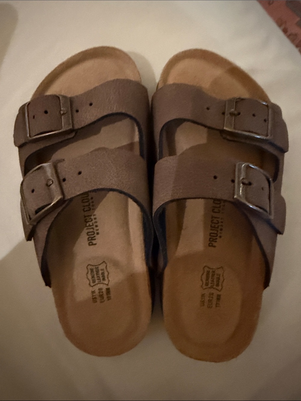 Kids' Brown Double-Buckle Sandals